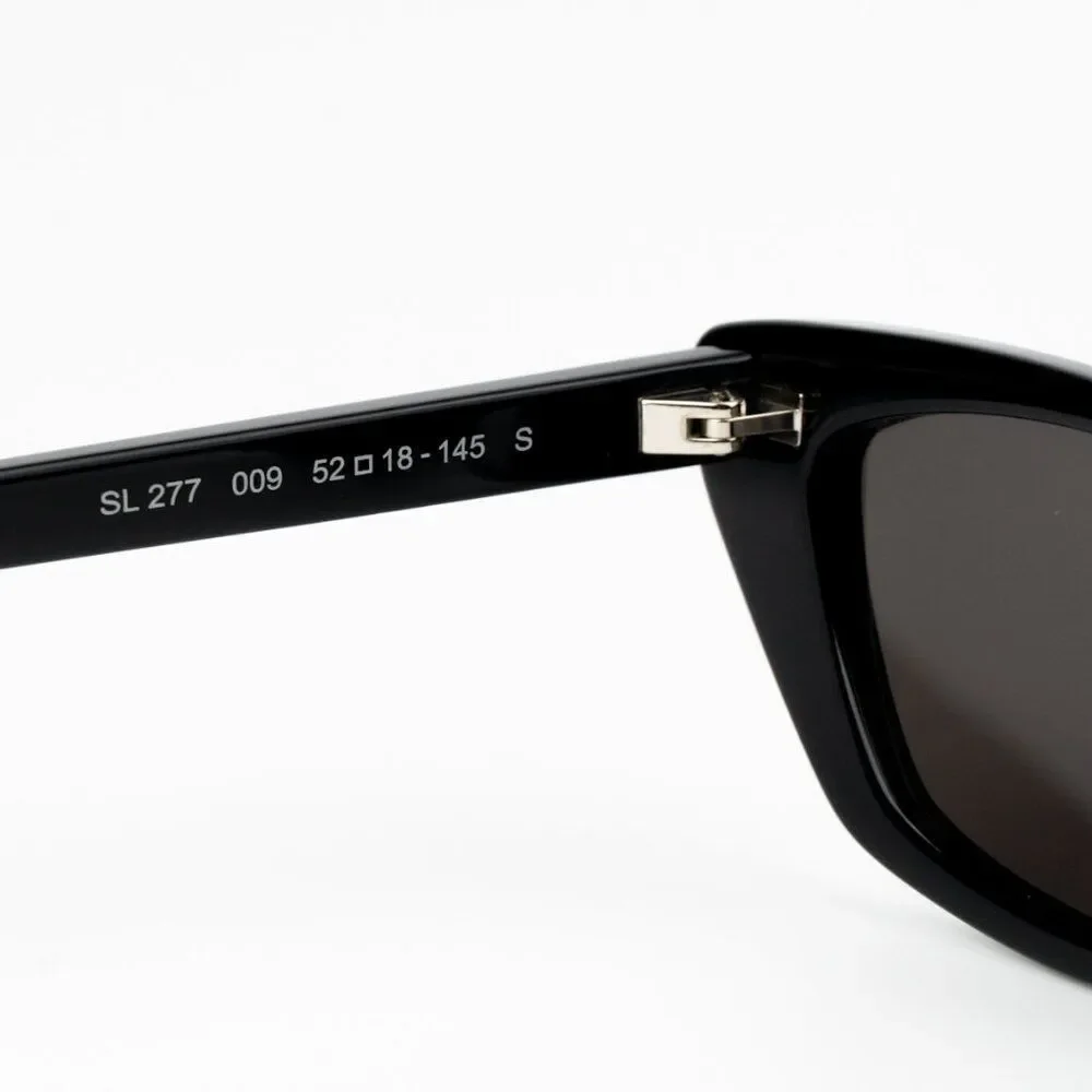 NEW Saint Laurent SL277 009 Black Cat Eye Women Sunglasses